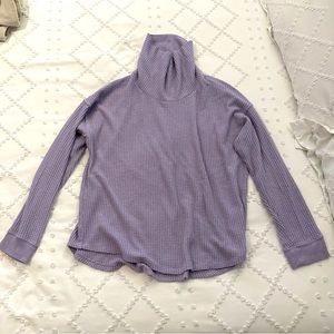 Purple knit turtleneck